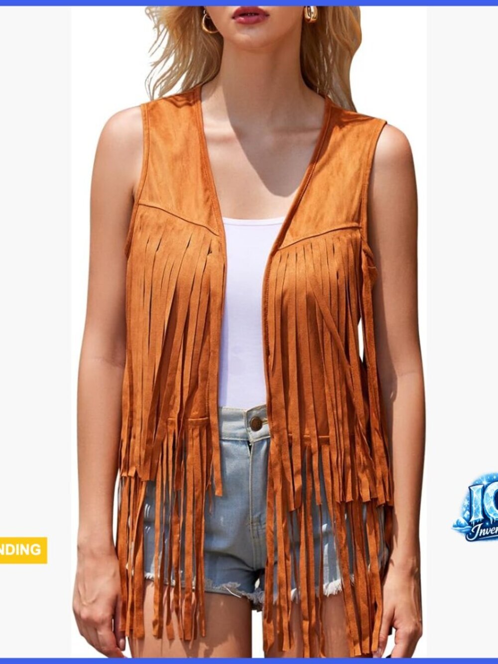Faux Suede Fringe Vest Western Cowgirl Vest Open Front Tassel